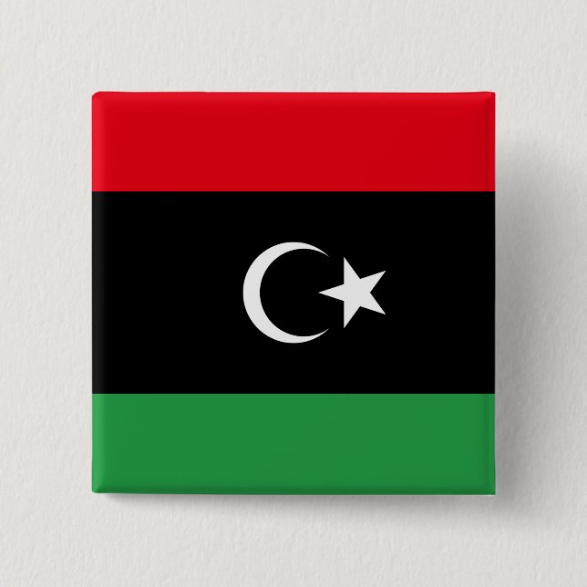 libysche Flagge Button (Vorderseite)