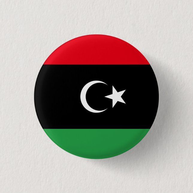 Libysche Flagge, Flagge Button (Vorderseite)