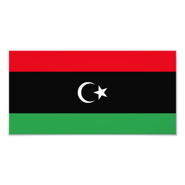 libysche Flagge Fotodruck (Vorne)