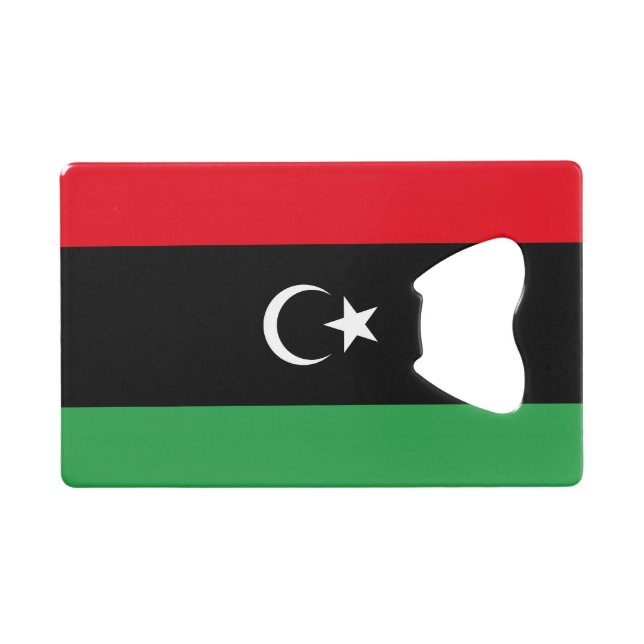 libysche Flagge Geldbeutel Flaschenöffner (Vorderseite (Horizontal))