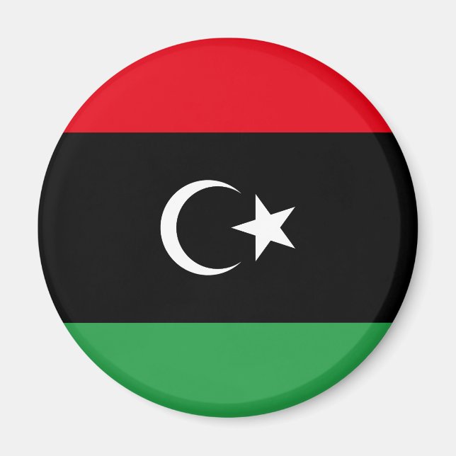 libysche Flagge Magnet (Vorne)