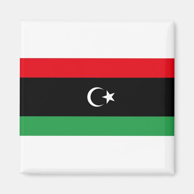 libysche Flagge Magnet (Vorne)