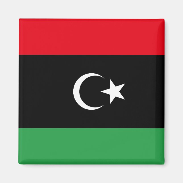 libysche Flagge Magnet (Vorne)