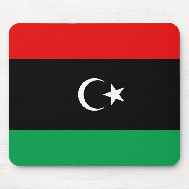 Libysche Flagge Mousepad (Vorne)