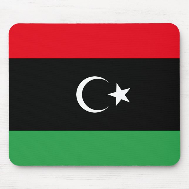 Libysche Flagge Mousepad (Vorne)