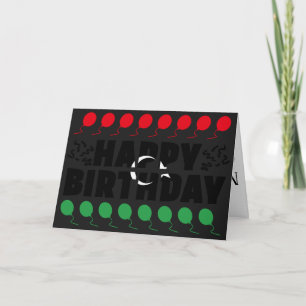 Libysche Flagge Patriotic Geburtstag Karte