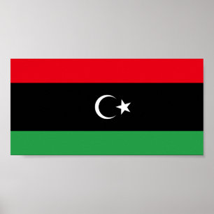 libysche Flagge Poster