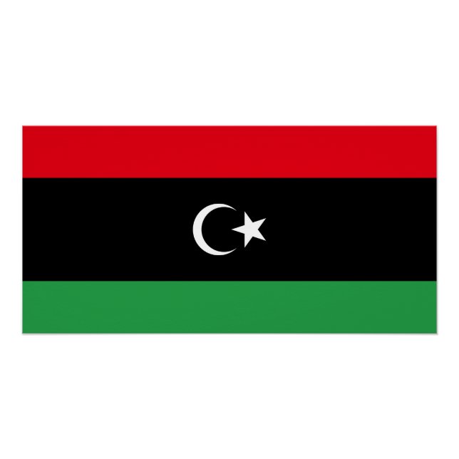 libysche Flagge Poster (Vorderseite)
