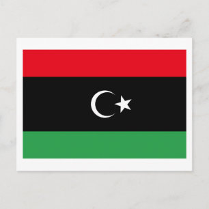 libysche Flagge Postkarte