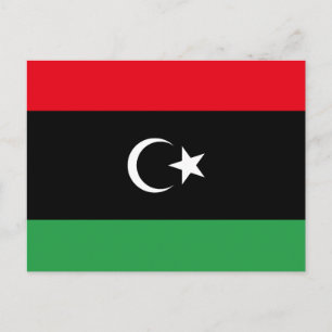 libysche Flagge Postkarte