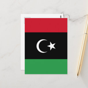 Libysche Flagge Postkarte