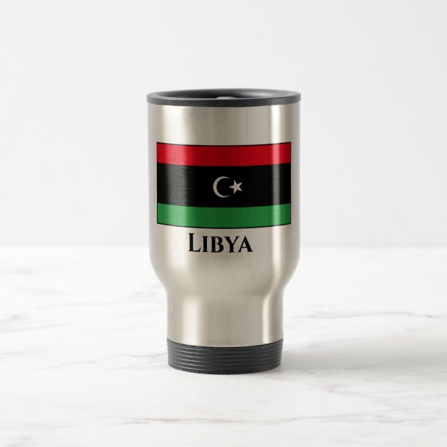 libysche Flagge Reisebecher (Mittel)