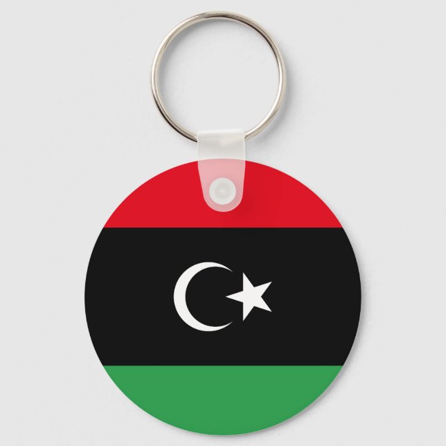 libysche Flagge Schlüsselanhänger (Vorderseite)