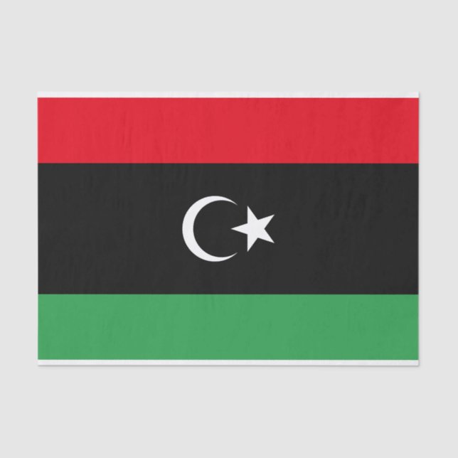 libysche Flagge Seidenpapier (Vorderseite)