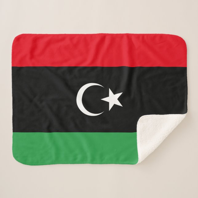 libysche Flagge Sherpadecke (Vorderseite (Horizontal))