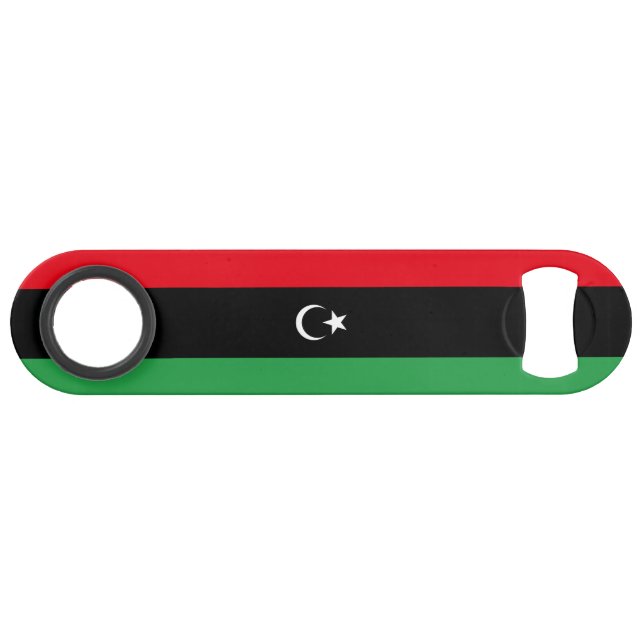 libysche Flagge Speed Flaschenöffner (Vorderseite (Horizontal))