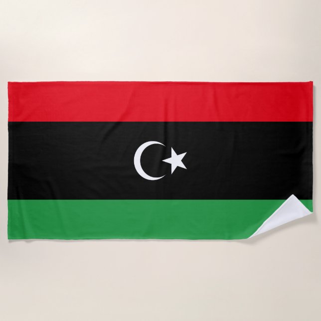 libysche Flagge Strandtuch (Vorderseite)
