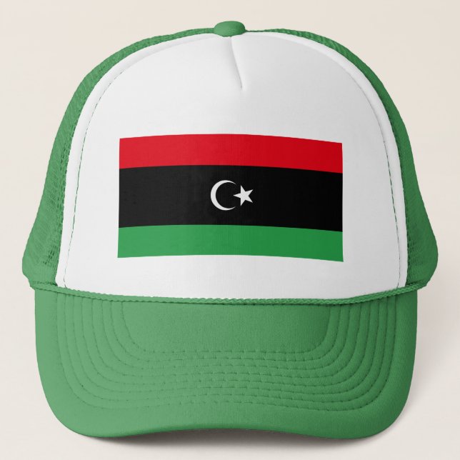 libysche Flagge Truckerkappe (Vorderseite)