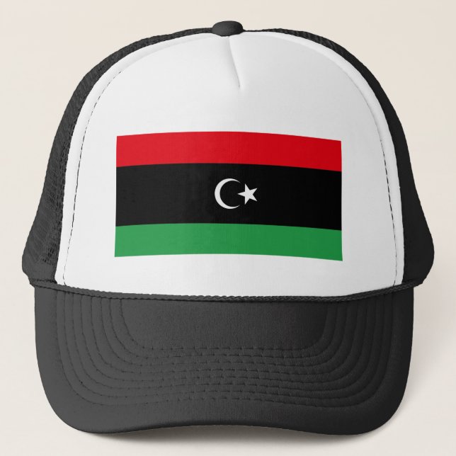libysche Flagge Truckerkappe (Vorderseite)