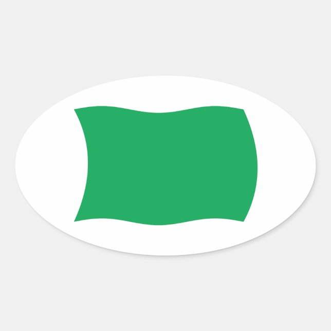 Libysche Flaggenmarke Ovaler Aufkleber (Vorderseite)