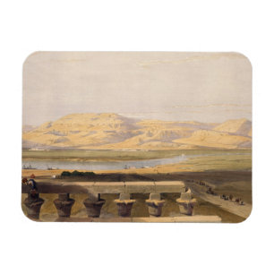 Libysche Kette der Berge vom Tempel von Luxor Magnet