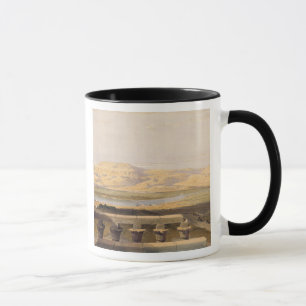 Libysche Kette der Berge vom Tempel von Luxor Tasse