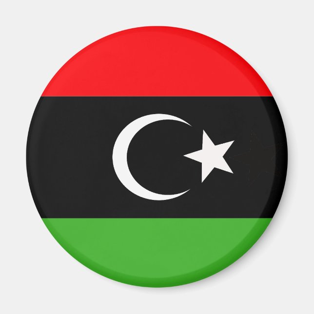 libysche Rebellenflagge Magnet (Vorne)