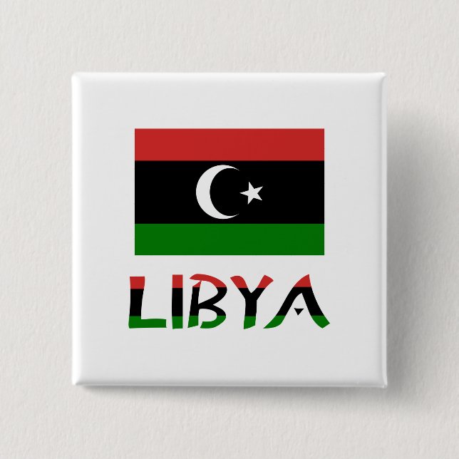 libysche und libysche Flagge Button (Vorderseite)