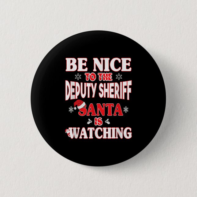 Lice Officer Shirt - For Christmas Deputy Sheriff_ Button (Vorderseite)