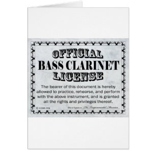 Licence Bass Clarinet