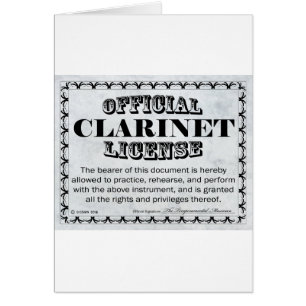 Licence Clarinet