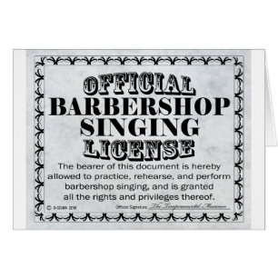 Licence de chant Barbershop