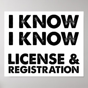 Licence et inscription Poster drôle