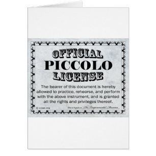 Licence Piccolo