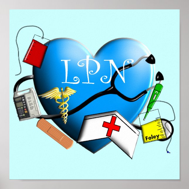 Licensed Practical Nurse Canvas ARt Print Poster (Vorne)
