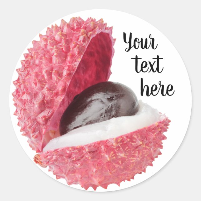 Lichee Frucht Runder Aufkleber (Vorderseite)