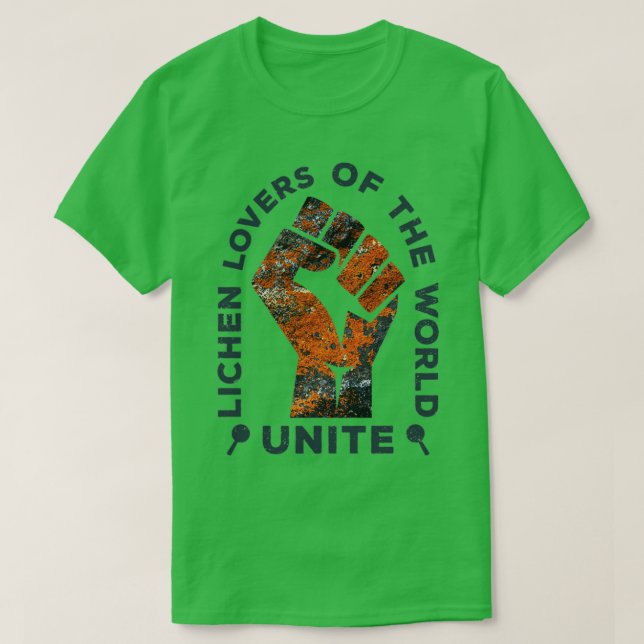 Lichen Lovers Unite Fungi Spaß Funny Botany Liche T-Shirt (Design vorne)
