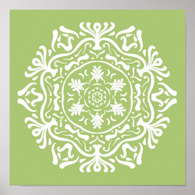 Lichen Mandala Poster (Vorne)