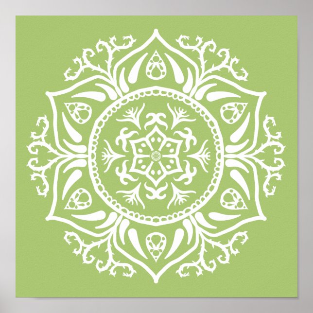 Lichen Mandala Poster (Vorne)