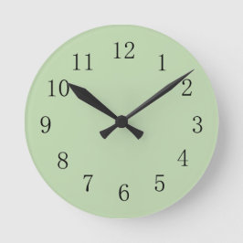Lichen Moss Green Round (Medium) Wall Clock Runde Wanduhr