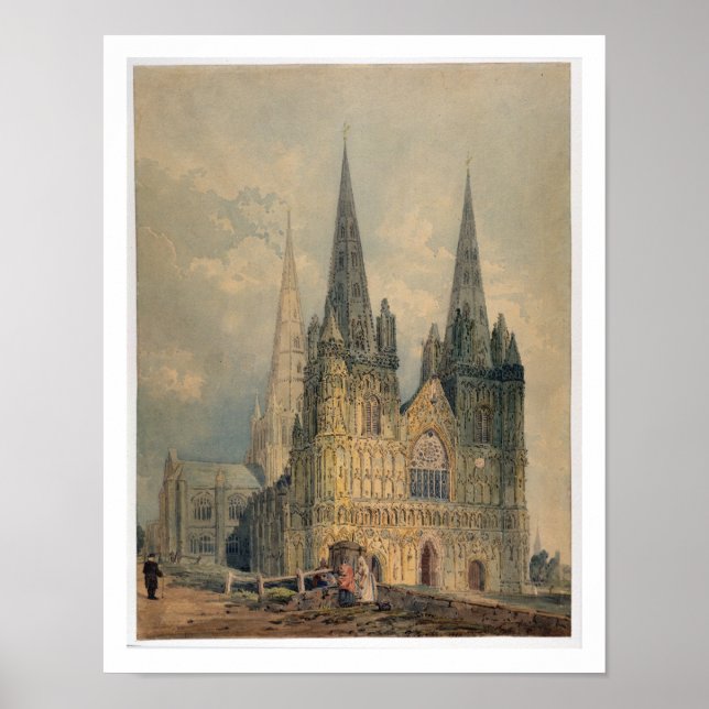 Lichfield Cathedral, Staffordshire, 1794 Poster (Vorne)