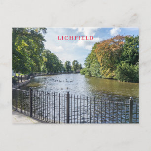 Lichfield Minster Pool View Postkarte