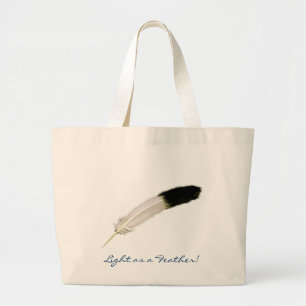 Licht als Feather Fun Shopping Bag Jumbo Stoffbeutel