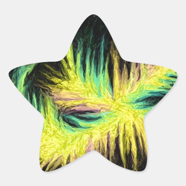 Licht als Federdesign Stern-Aufkleber (Vorderseite)
