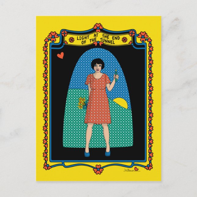 Licht am Ende der Postkarte tunnel_b_ (Vorderseite)