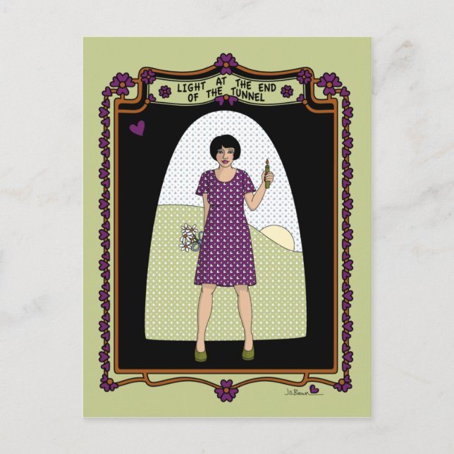Licht am Ende der tunnel_a_postcard Postkarte (Vorderseite)