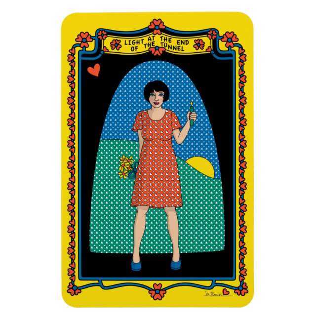 Licht am Ende des Kühlschranks Tunnel_B_4x6 Magnet (Vertikal)