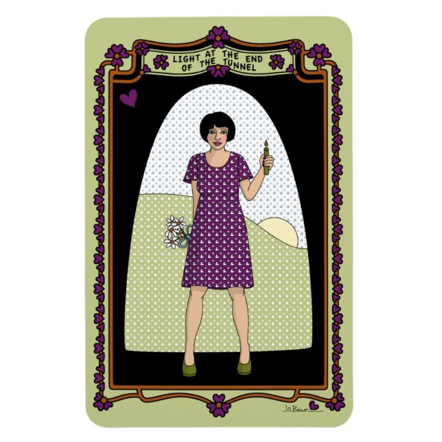 Licht am Ende des Tunnels_A_4x6-Kühlschranks Magnet (Vertikal)