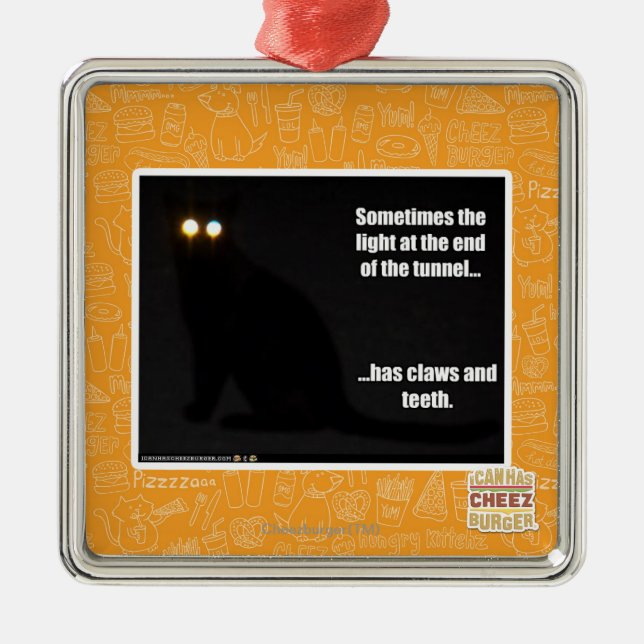 Licht am Ende des Tunnels Silbernes Ornament (Vorne)