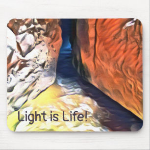 Licht am Ende einer Crevasse an der Küste Mousepad